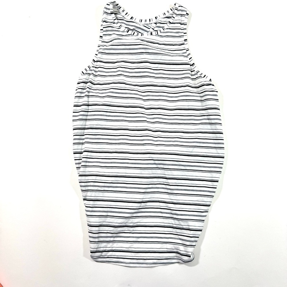 Lululemon All Tied Up Tank Top Black White Stripe No Tags